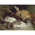 thumbnail image 2 of Sir Edwin Henry Landseer 14x11 Gold Ornate Wood Frame and Double Matted Museum Art Print Titled - Head of a Roebuck and Two Ptarmigan (C. 1830), 2 of 4
