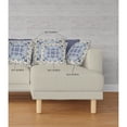 thumbnail image 4 of Amrita Sen Rose Box Suede Zippered Pillow w Insert by Amrita Sen in Off White and Blue, 4 of 5