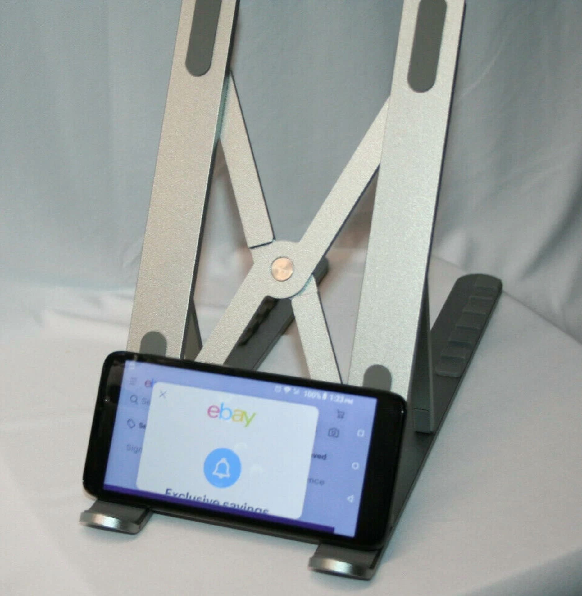 CRESTIN- 2247 Laptop Stand Adjustable Aluminum Tablet Holder Fold Portable Desktop Riser