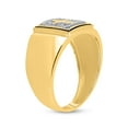 thumbnail image 4 of 10kt Yellow Gold Mens Round Diamond Cross Band Ring .01 Cttw, 4 of 4