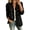 Black, variant on Womens Ruffled Denim Jacket Solid Long Sleeve Open Front Double Button Down Trucker Coat Slim Fit Cardigan Trendy Jean Jackets with Pockets