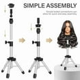 thumbnail image 5 of MINI Wig Stand Tripod, 25 Inch Adjustable Mannequin Head Stand, Wig Head Stand for Training Heads And Canvas Block Head (Mannequin Head Not Included), 5 of 10