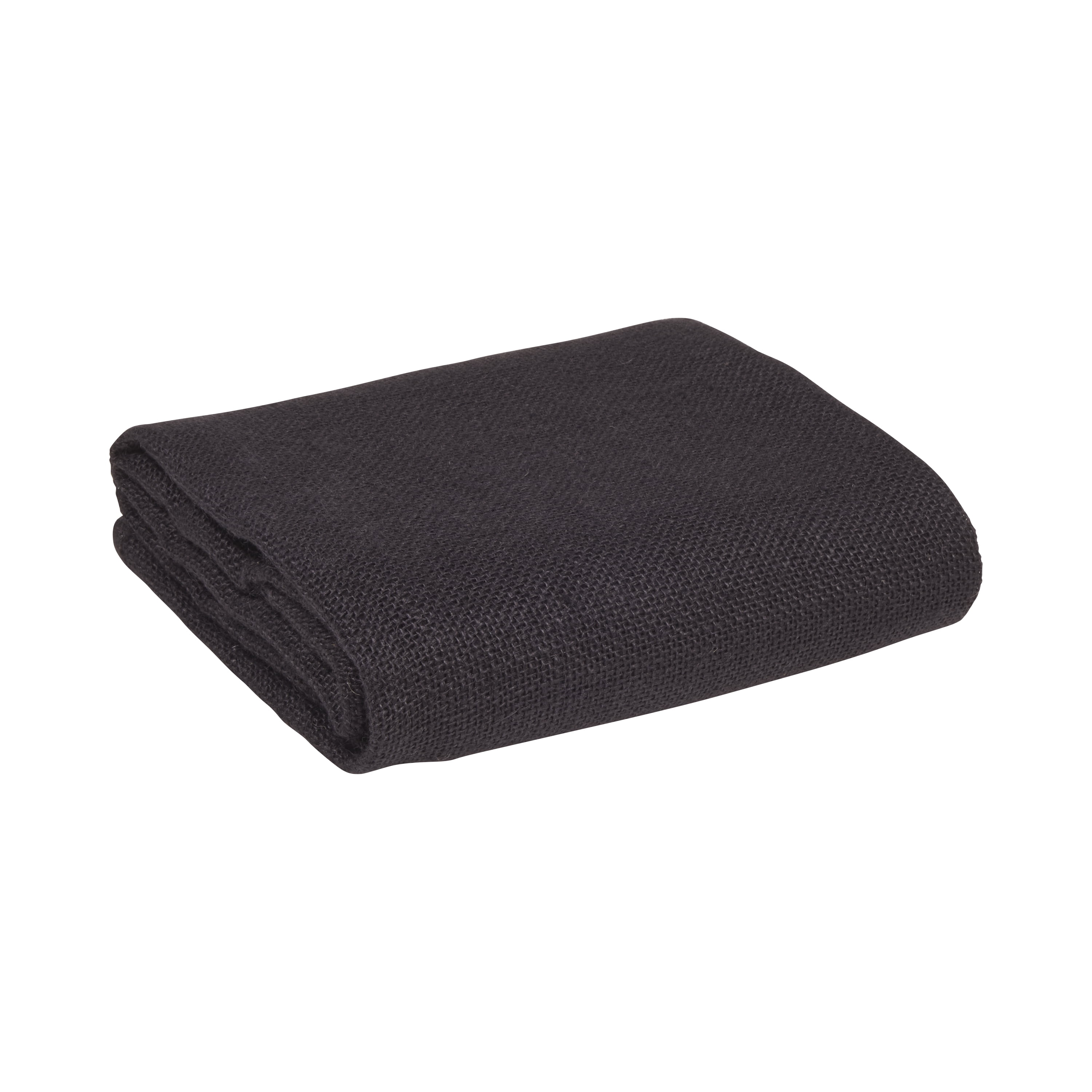 (2 pack) Love, Laugh, Craft Jute Burlap Precut Fabric, 46"W x 2-Yards, Black