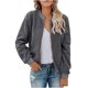 thumbnail image 1 of Chaqueta de manga larga con cremallera de felpa de primavera y otoño para mujer Pompotops qwe17599, 1 of 9
