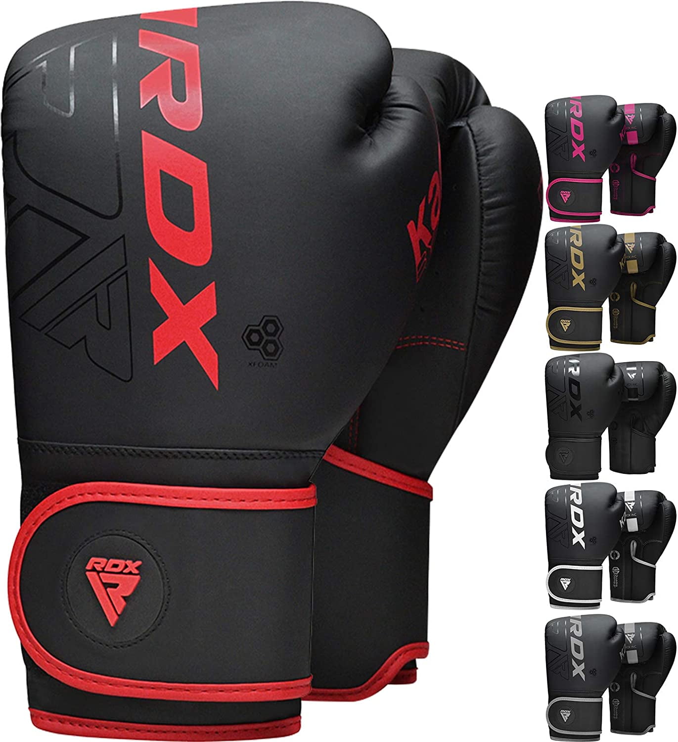 RDX Leather Boxing MMA Gloves Quick Wrap Training Punching Cage Fighting T6 