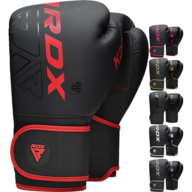 RDX Boxing Gloves Sparring, KARA Patent Training Mitt, MMA, Red,8oz
