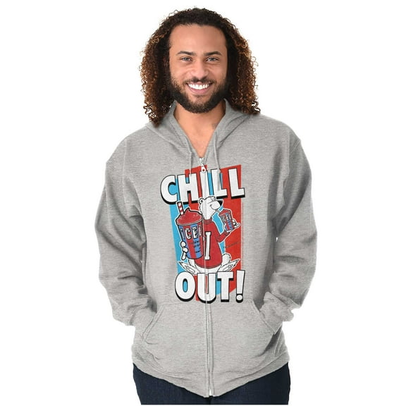 Officially Icee Logo Chill Out Zip Up Hoodie Men's Women's Brisco Brands S