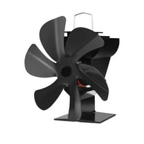 Heat Powered Stove Fan 6 Blade Log Wood Burner Fan Mini Fireplace Fan for Wood Burning Stove