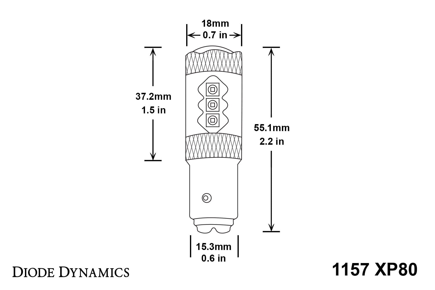 Diode Dynamics 1157 LED Bulb XP80 LED Red Pair