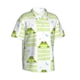 thumbnail image 2 of Haiem Frogs and Dragonflies Printed Hawaiian Shirt for Men - Men’s Casual Beach Summer Shirts - Stretch Fabric with Modern Fit-Large, 2 of 9