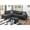 Dark Gray, variant on & Chaise Sectional With In Gray - 98" Wide For Ample Seating And Foam-filled Cushions Linen Blend Foam A Fashionable Design Your Home