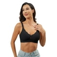 thumbnail image 3 of Qylux Wireless Bras for Women No Underwire Push Up Bras Seamless Full Coverage Comfort Lift Support Soft Everyday bra,Black, 3 of 11