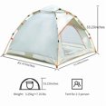 thumbnail image 2 of All-Weather Automatic Pop-Up Outdoor Tent Silver-Coated Waterproof Windproof Camping Tent with Double Doors & Mosquito Net Easy Setup for Camping Hiking, 2 of 7