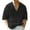 Black, variant on Maplenight Shirts for Men V Neck Half Sleeve Knit Pullover Tops Solid Breathable Relaxed Fit Casual Shirts for Summer Fall