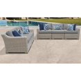 thumbnail image 2 of Coast 5 Piece Outdoor Wicker Patio Furniture Set in Grey, 2 of 2