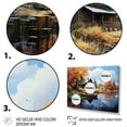 thumbnail image 3 of Designart "Lakehouse Lakeside Hideaway painting" Lake House Cottage Floater Framed Wall Art Living Room, 3 of 7