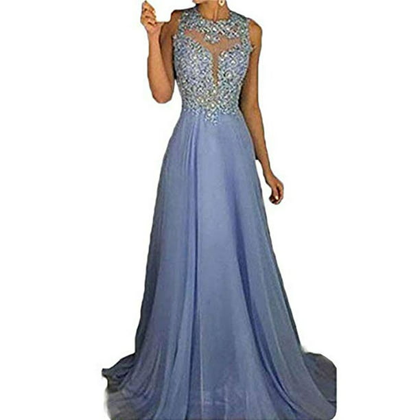 Lookwoild - Lookwoild Womens Formal Maxi Long Lace Dress Prom Party ...