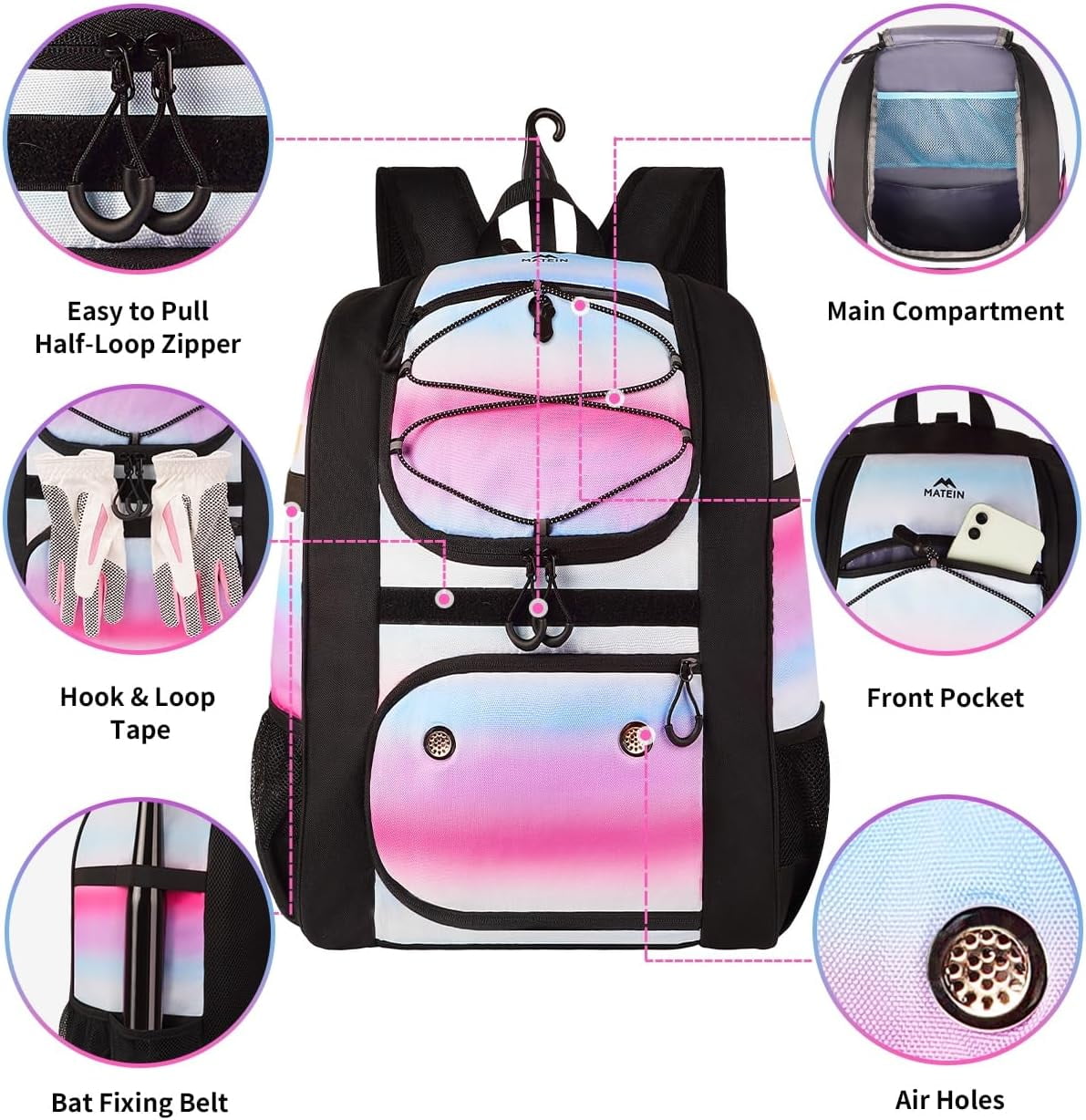 Softball Bag & Tennis Bag 6 Rackets