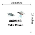 thumbnail image 4 of Warning Takeover Aliens 2 Spaceships Mars Planets Outer Space Science Fiction Stranger Teddy Bear Dino Dinosaurs Tractor Trucks Airplane Ideas Wall Decal Sticker - Size: 30 In X 24 In, 4 of 5