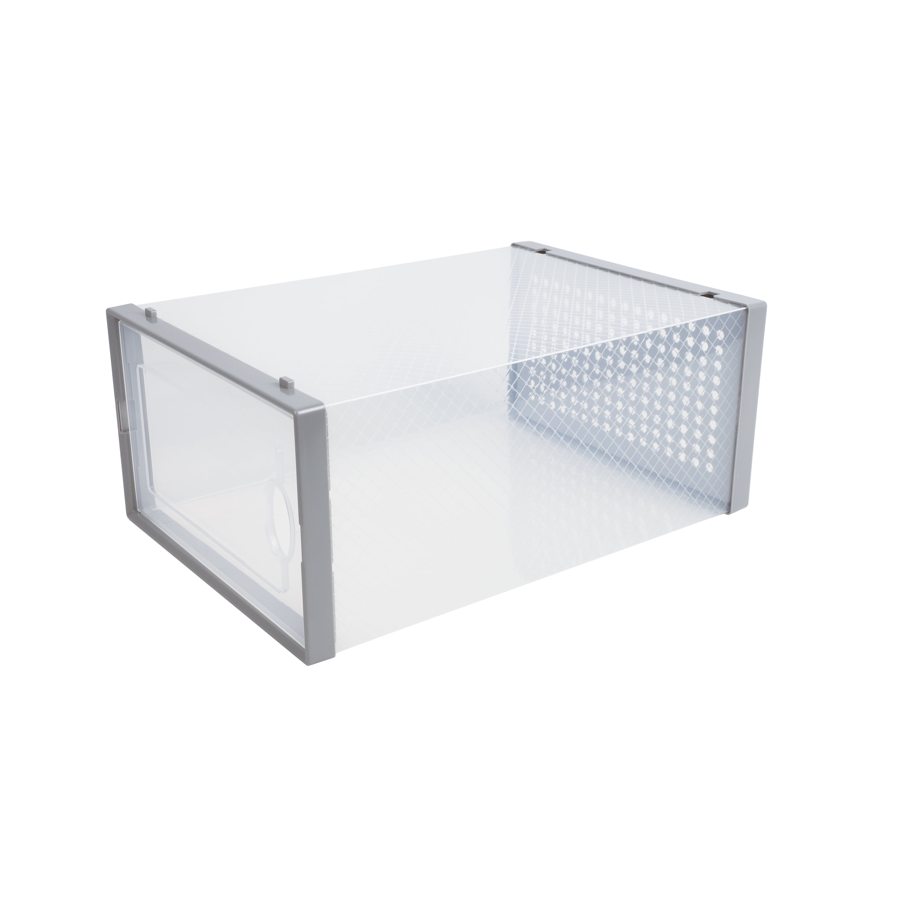 Plastic Shoe Box, 14.22" x 13.59" x 0.99", The Storage Editions, Use by Adults and Teens