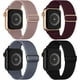 thumbnail image 1 of ZHAOCHENG Paquete de 4 bandas elásticas de nailon compatibles con Apple Watch de 42 mm, 44 mm y 45 mm, pulseras elásticas deportivas trenzadas ajustables para mujeres y hombres para iWatch Series 7/6/, 1 of 5