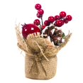 thumbnail image 1 of Coofit Christmas Table Ornament Fake Pinecone Berry Flower Desktop Ornament Xmas Decor, 1 of 10