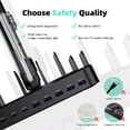 thumbnail image 2 of 320W Charging Station for Multiple Devices, 10-Port USB C Fast Charger Stations for MacBook, iPhone, Android Cell Phone, iPad, Tablet, Family Multi-Device Organizer Charging Dock, Black, 2 of 7