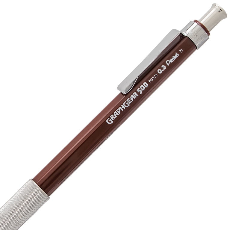 PENTEL メカニカグラフ 0.3㍉ Pentel GraphGear 500 Automatic Drafting Pencil (0.3mm), Brown