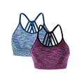 thumbnail image 2 of 2 Pack Sports Bra for Women, Crisscross Back Yoga Bras Tops Removable Pads Sexy Yoga Bras Comfort Sports Bras Medium Support Sports Bras, 2 of 7