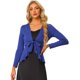 thumbnail image 1 of Cardigan dobladillo Rizado Allegra K Azul real XS, 1 of 5