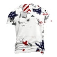 thumbnail image 3 of Big & Tall Patriotic Tshirts Short Sleeve Summer Stars Crewneck July 4th Graphic Tees Independence Day Light Blue, M, 3 of 5