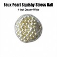 thumbnail image 2 of Faux Pearl Squishy Stress Ball with Translucent Shell, 4-Inch Creamy White, for Relaxation Relief, Sensory Toy, 2 of 3