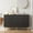 black, variant on Huisuilinss Fluted 5 Drawers Dresser for Bedroom, 48" Tall Modern Dresser,Chest of Drawers, Gold Accents,Wood Storage Dressers Organizer,Anti-Tipping for Bedroom, Living Room,Hallway, Entryway
