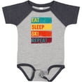 thumbnail image 3 of Inktastic Skiing Eat Sleep Ski Repeat Boys or Girls Baby Bodysuit, 3 of 5