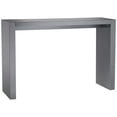 thumbnail image 2 of Studio 55D Jessa Modern Minimalist Wood Rectangular Bar Table 60" x 18" Gloss Gray for Spaces Living Room Kitchen Bedroom Bedside Entryway Home Office, 2 of 8