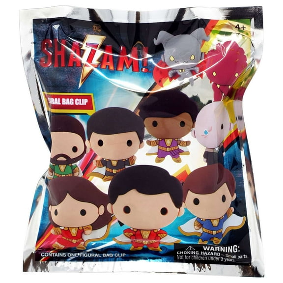 DC 3D Figural Foam Bag Clip Shazam Mystery Pack