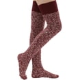 thumbnail image 2 of Women's Thigh High Knitted Winter Boot Socks Vintage Extra Long Leg Warmer Over Knee High Stockings, 2 of 4
