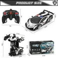 thumbnail image 5 of Wupuaait 2.4Ghz Transform Rc Cars 1:18 Scale Remote Control Car Transforming Robot, One-Button Deformation 360° Rotation Car Toy Gifts for Boys 3-12, Police, 5 of 6