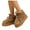 Brown, variant on Womens Warm Ankle Boots Platform Furry Plush Indoor House Shoes Outdoor Non Slip Walking Shoes