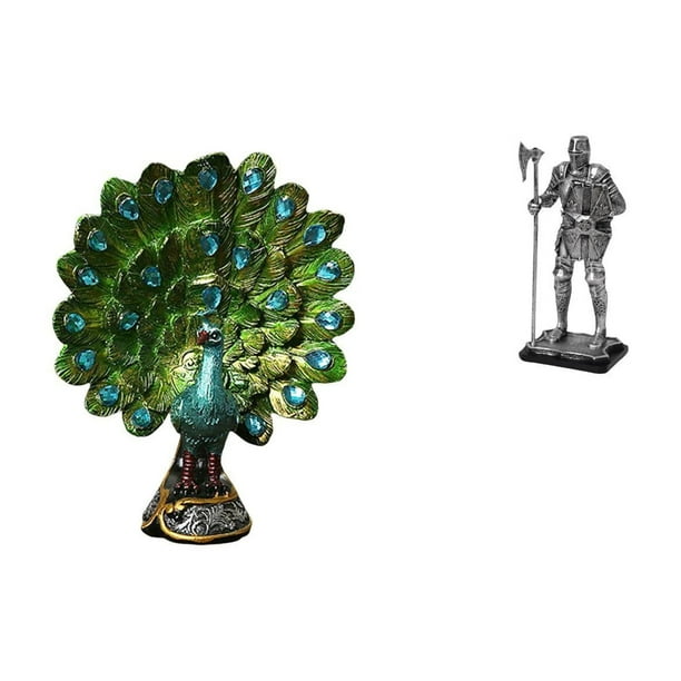 Figura de escritorio,Estante de estatua de pavo real para escritorio,decoración del hogar,Figura decorativa creativa para la oficina y el hogar.,Figura de escritorio,Estatua de