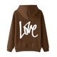 thumbnail image 2 of Gibobby Sudaderas para mujer, Sudadera con capucha para mujer, con dobladillo irregular, holgada, para (Café,XG), 2 of 5