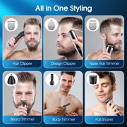 Hair Clippers for Men, Hair Trimmer, Men's Grooming Kit, Beard Trimmer, 15 in 1 Cordless Electric Hair Clipper Kit, USB Rechargeable Waterproof Hair Cutting Kit