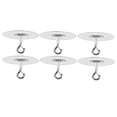 thumbnail image 1 of LEEYNEER Adhesive Ceiling Hooks  PVC Metal  5.12”W 6 Pieces, 1 of 8