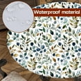 thumbnail image 4 of Vintage Garden Round Tablecloth – Fitted Circle Table Cover with Elastic Edge, Waterproof & Washable Polyester Table Cloth for 36" to 44" Indoor/Outdoor Tables, 4 of 6