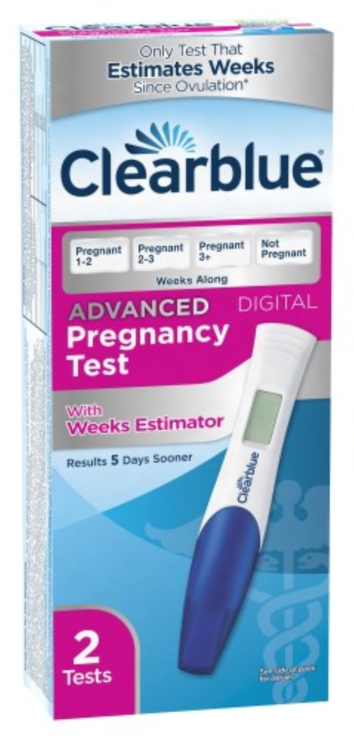 Clearblue Advanced Digital Pregnancy Test 2 Ea Pack Of 2 Walmart