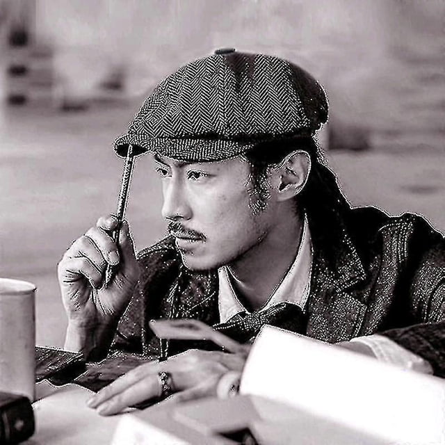 Wool Golf Beret Hat for Men Women, Flat Cap Winter Knitted Beanie for Driving Range