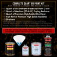 thumbnail image 2 of Whole Earth Brn Firemist Premium Quart URETHANE BASECOAT CLEARCOAT Car Paint Kit, 2 of 6