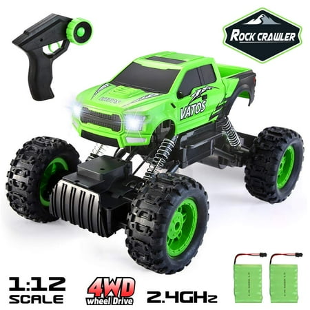 VATOS 1:12 Remote Control Car Rock Crawler RC Cars Monster Truck Radio ControlledÂ 4WD 2. 4Ghz Dual Motors Rechargeable Off Road Vehicle Truck Best Gift Toy for Adults and Kids Hobby Racing (Best Truck On The Road)