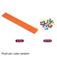 thumbnail image 3 of Unique Bargains Felt Bulletin Board Bar Strip Self Adhesive Wall Pin Board, Orange 4 Pack, 3 of 5