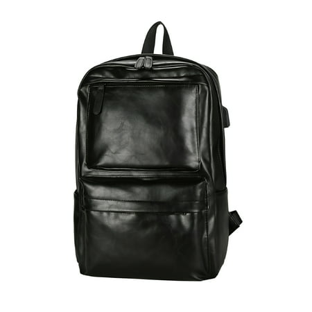 GASTROPOD 2026 New Men'S Business Backpack College School Bookbag Pu Leather Travel Backpack for Work, School, Commute, Business, Laptop Black Backpack for Men